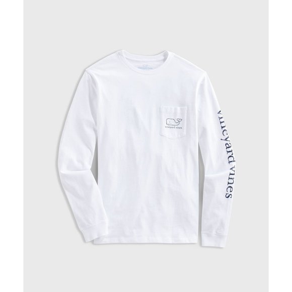 Vineyard Vines Tops - Vineyard Vines Vintage Whale Pocket Tee Crewneck Long Sleeve White Women's XS